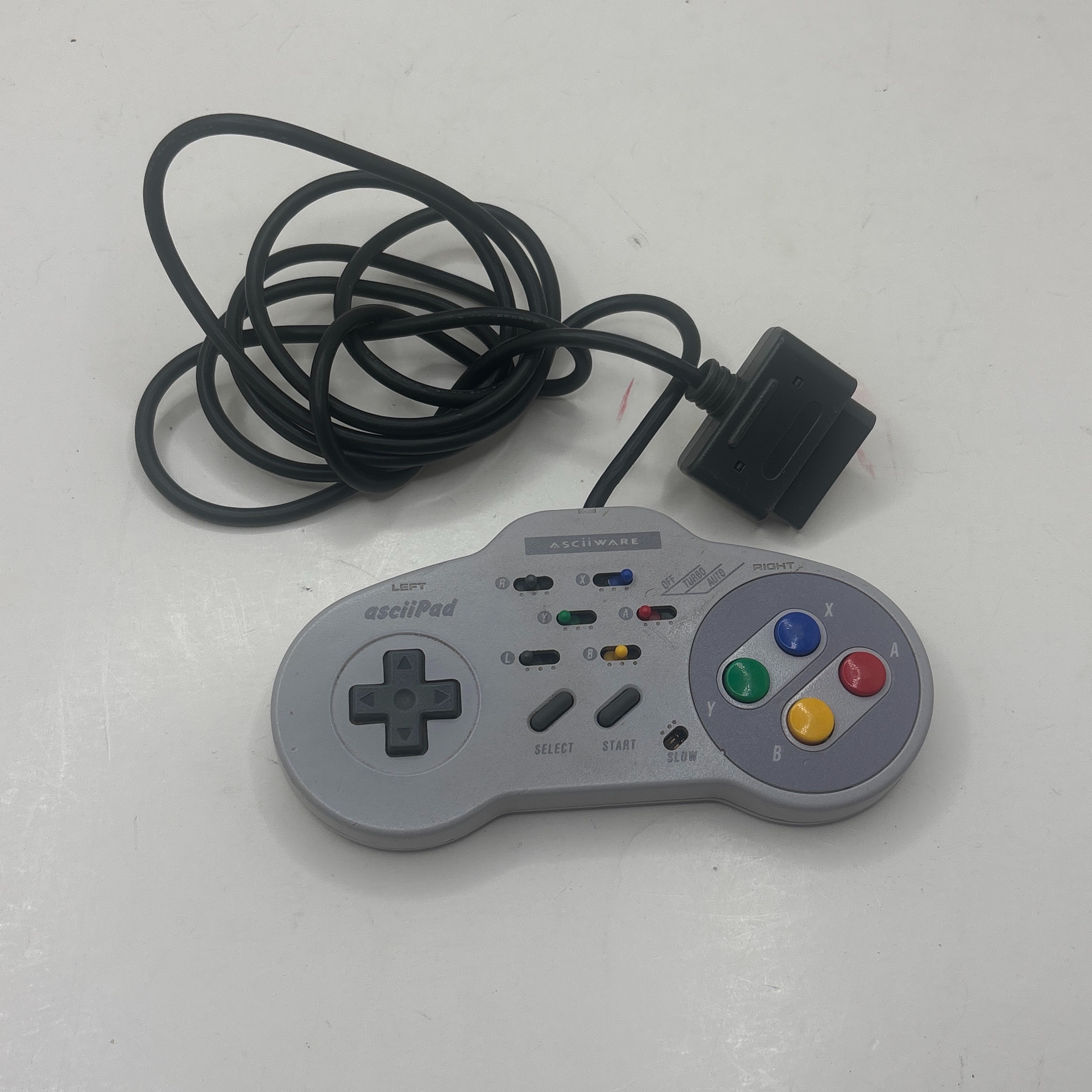 OEM Gray AsciiWare AsciiPad Super Nintendo Turbo SNES Wired Controller 4900
